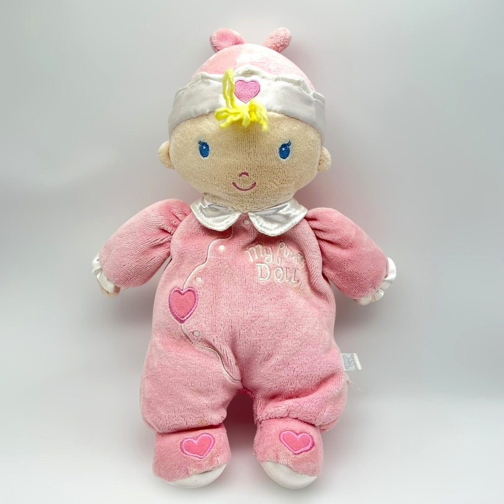 My First Doll Plush Koala Baby Plush 11" Soft Body Embroidered Hearts Yarn Hair - Picture 1 of 13